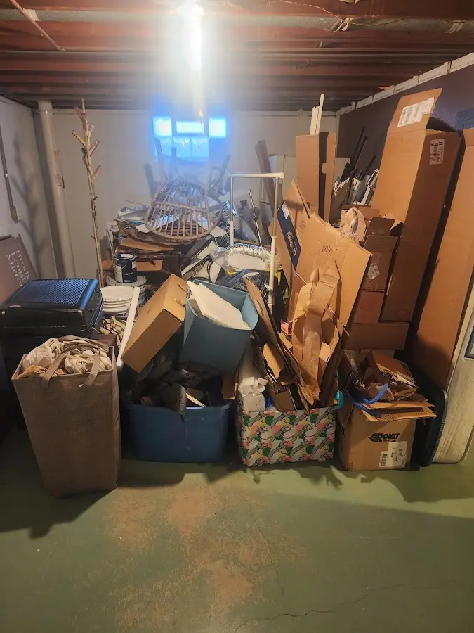 Roll-off dumpster container at job site for 6 Yard Dumpster Rental in New Bedford